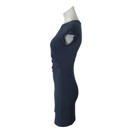 Banana Republic Navy Blue Short Cap Sleeve Crewneck Mini Bodycon Dress Size XXSP