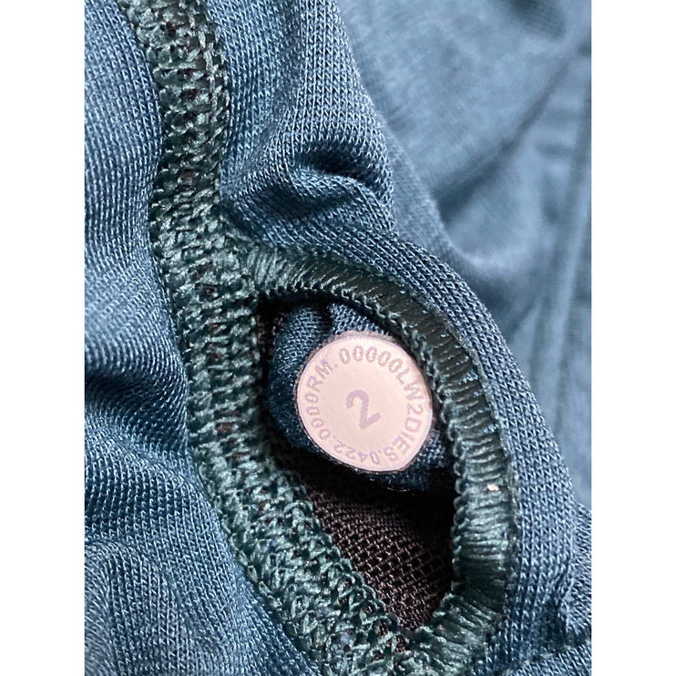 Lululemon Blue Green One Shoulder Sleeveless Athletic Sports Bra Crop Tank Top 2