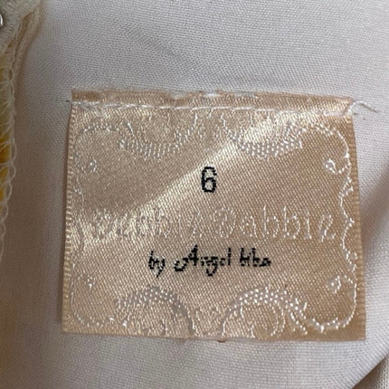 Debbie Dabbie Yellow Flutter Sleeve Ruffle Tie Waist Mini Fit & Flare Dress Sz 6