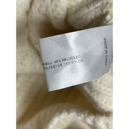 Cider Strawberry Women's Cream Chunky Knit Round Neck Long Sleeve Crop Sweater M