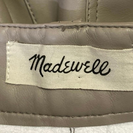 Madewell Perfect Vintage Cream Faux Leather High Rise Straight Trousers Pants 27