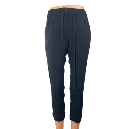Aritzia Wilfred Women's Black Elastic Waist High Rise Tapered Trouser Pants XXS