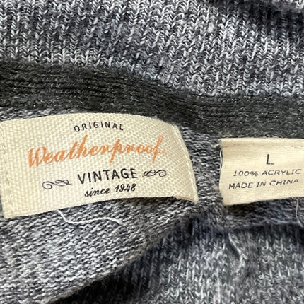 Weatherproof Men's Gray Long Sleeve Knit Turtleneck 1/4 Zip Sweater Top Size L