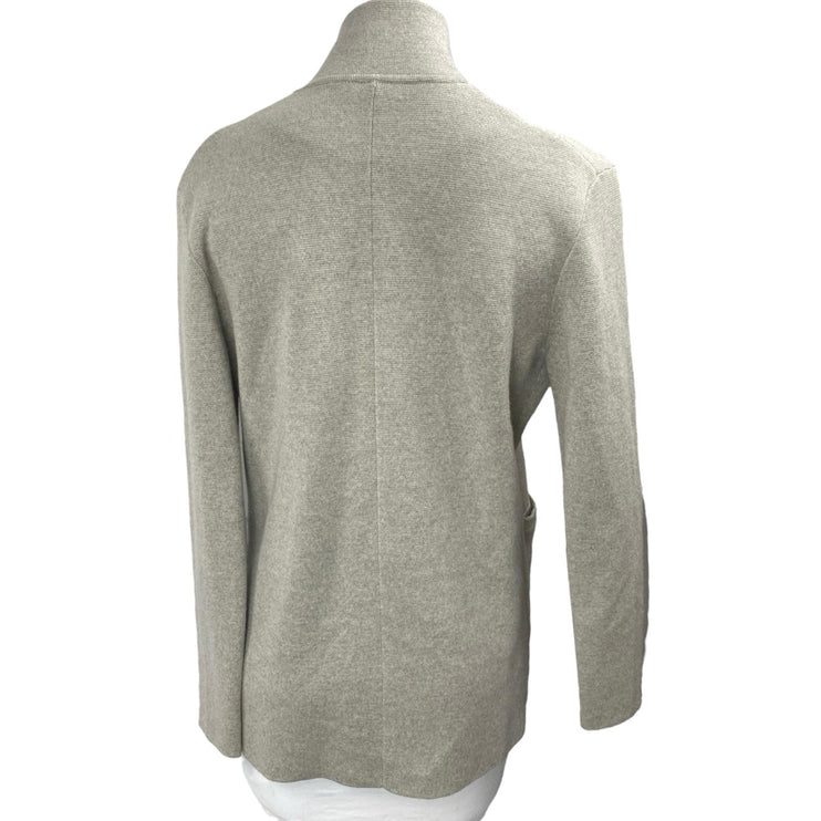 J.Crew 100% Merino Wool Women's Gray Button Long Sleeve Blazer Coat Jacket Sz XS