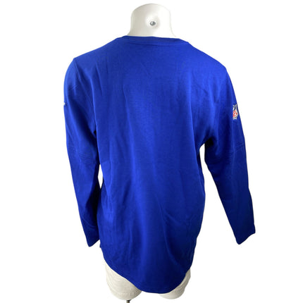 NEW Nike New York Giants Dri-Fit Mens Blue Crew Neck Long Sleeve Sweatshirt Sz L