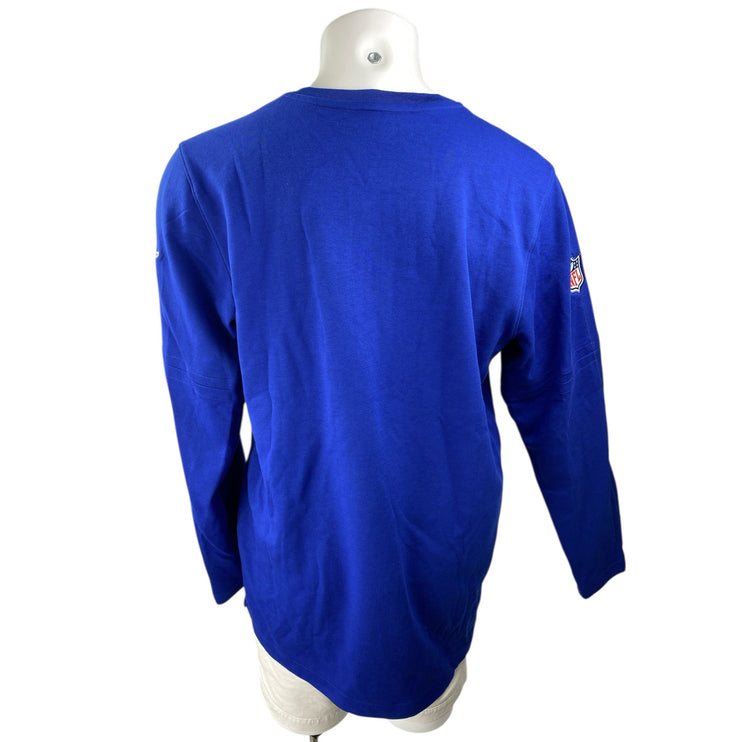 NEW Nike New York Giants Dri-Fit Mens Blue Crew Neck Long Sleeve Sweatshirt Sz L