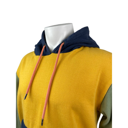 VSTR Men's Color Block Patchwork Long Sleeve Sweater Hoodie Sweatshirt Top Sz L