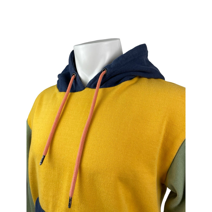 VSTR Men's Color Block Patchwork Long Sleeve Sweater Hoodie Sweatshirt Top Sz L