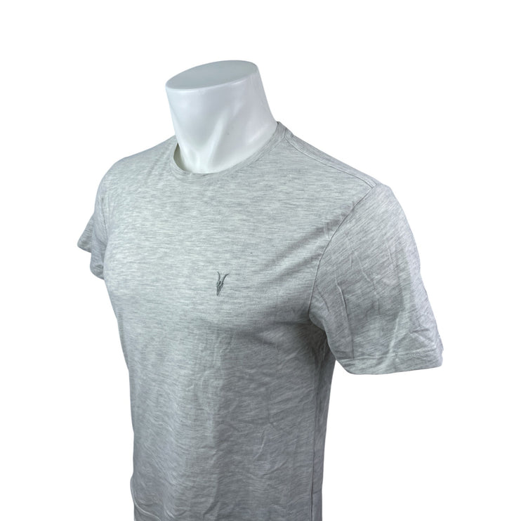 AllSaints Men's Gray Logo Heather Short Sleeve Crew Neck T Shirt Tee Top Size M