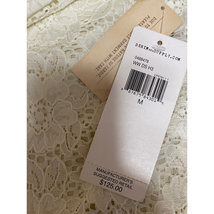 NEW Ralph Lauren Denim & Supply White Floral Lace Embroidered Mini Shift Dress M