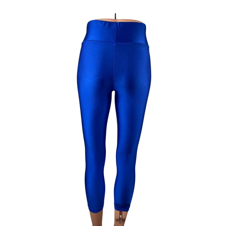 All Access Women's Blue High Rise Cropped Yoga Workout Athletic Leggings Pants S