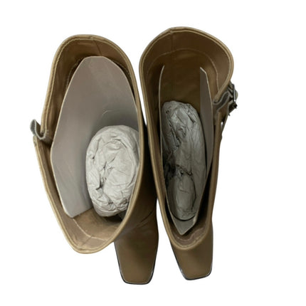 Dolce Vita Evi Women's Beige Leather Square Toe Knee High Riding Boots Size 11