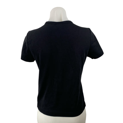 Aritzia Babaton Women's Black Short Sleeve Crew Neck Basic Tee T-shirt Top Sz S