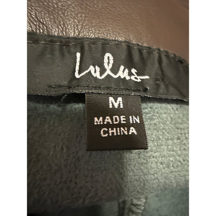 Lulus Edgy Expression Dark Brown Faux Leather Vegan Pencil Mini Skirt Size M