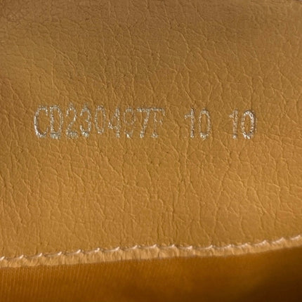 Women's Silver Metallic Leather Zip Fold Over Padlock Platform Mid Calf Boots 10