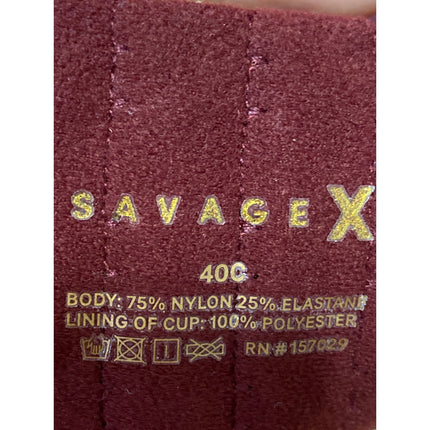Savage X Fenty Brown Pink Metallic Underwire Adjustable Strap T-Shirt Bra Sz 40C