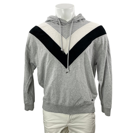 Marc New York Men's Gray Black Long Sleeve Hoodie Hooded Sweatshirt Top Size M