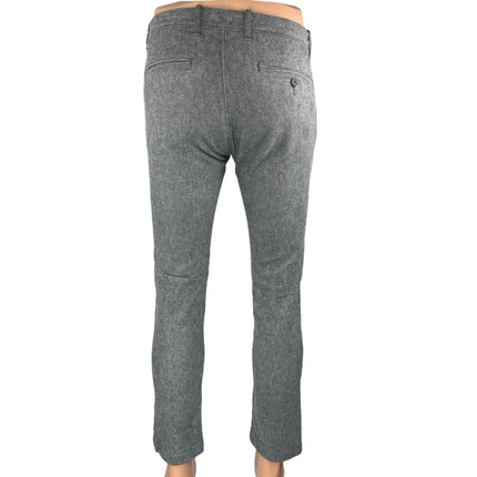 J.Crew Men's Gray Tapered Leg Mid Rise Slim Stretch Trousers Dress Pants Size 30