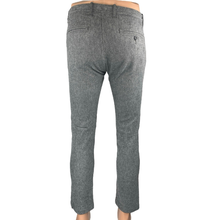 J.Crew Men's Gray Tapered Leg Mid Rise Slim Stretch Trousers Dress Pants Size 30