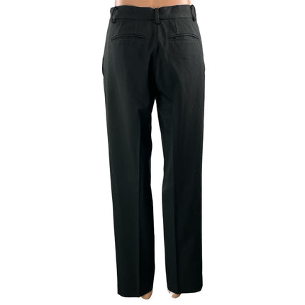 Lucency Women's Black High Waisted Straight Leg Career Trousers Pants Size M