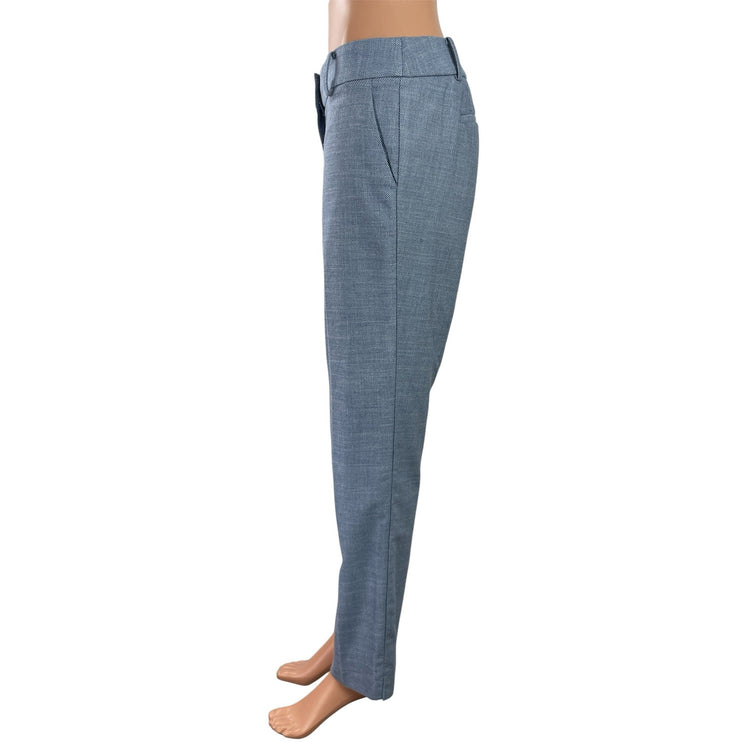 Talbots Hampshire Women's Blue Mid Rise Straight Leg Ankle Trousers Pants Size 2