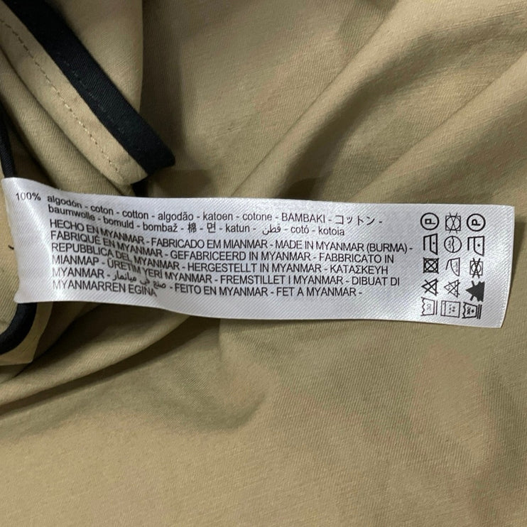 Zara Beige Long Sleeves Snap Button Hooded Long Rain Trench Coat Jacket Size XS