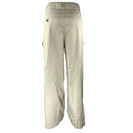 Zara Women's Beige High Waisted Wide Leg Windbreaker Palazzo Trousers Pants Sz S