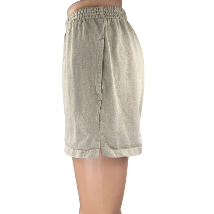 Brandy Melville John Galt Pacsun Beige High Rise Pull On Sweat Shorts Size S
