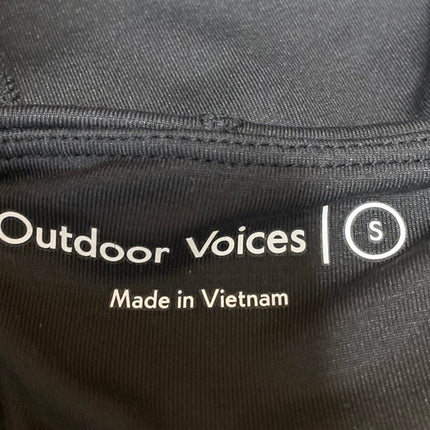 Outdoor Voices Black Sleeveless Racerback Activewear Sports Bra Crop Tank Top S