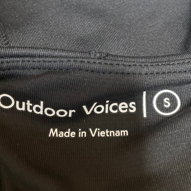 Outdoor Voices Black Sleeveless Racerback Activewear Sports Bra Crop Tank Top S