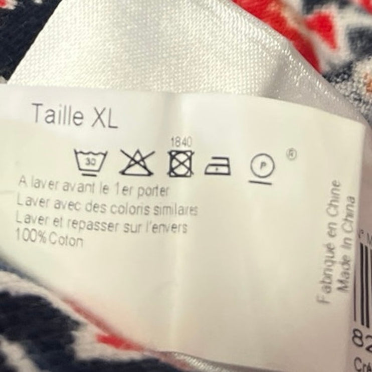 Les Essentiels de Monoprix Multicolor Floral Long Sleeve Sweater Top Size XL