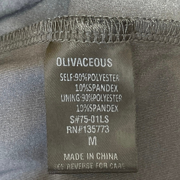 Olivaceous Women's Dark Gray Pull On High Rise Faux Suede Skirt Skort Shorts M
