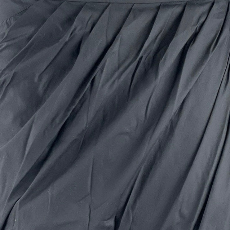 NEW Zeynep Arcay Black Draped Asymmetric Twisted Midi Bodycon Wrap Tulip Skirt S