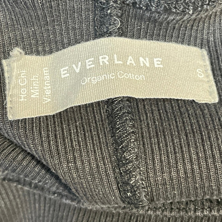 Everlane Black Ribbed Knit Sleeveless Scoop Neck Tank Cami Midi Dress Size S