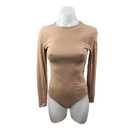 Abercrombie & Fitch Soft Matte Seamless Long Sleeve Crew Neck Bodysuit Top Sz S