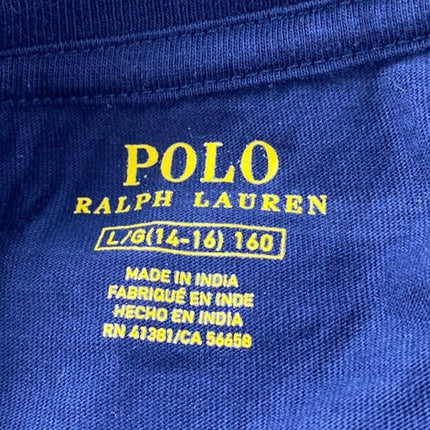 Polo Ralph Lauren Boys Blue Crewneck Short Sleeve Graphic Tee T shirt Top Size L