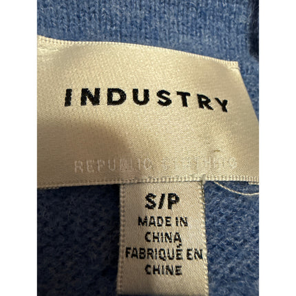 Industry Women's Blue Long Sleeve Collared Button Down Cardigan Sweater Top S