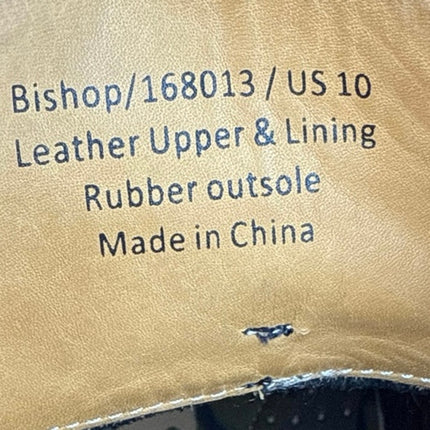 Warfield & Grand Men's Black Leather Eyelet Cap Toe Lace Up Zip Ankle Boots 10