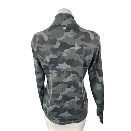 Yogalicious Lux Camouflage Long Sleeve Yoga Activewear Athletic Coat Jacket Sz M