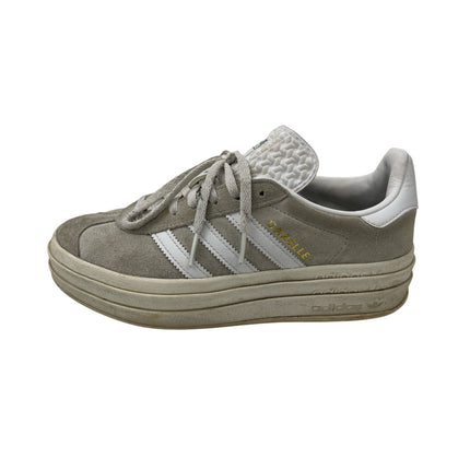 Adidas Gazelle Women's Gray White Suede Lace Up Low Top Sneakers Shoes Size 7.5