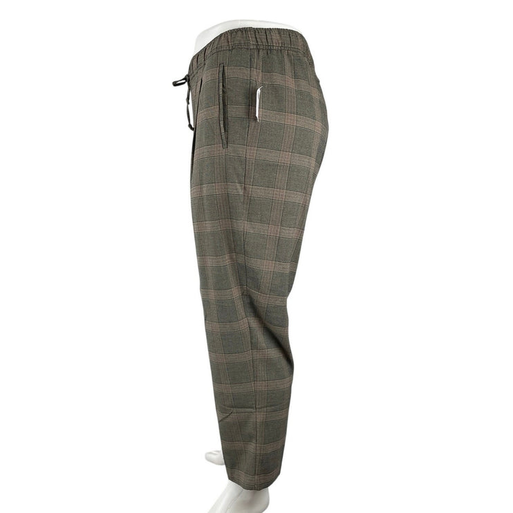 NEW Old Navy Billie Women's Gray Plaid Check Straight Trousers Pants Size XL