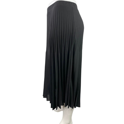 Max Studio Women's Black Pleated High Waisted Maxi Flared A-Line Skirt Size XL