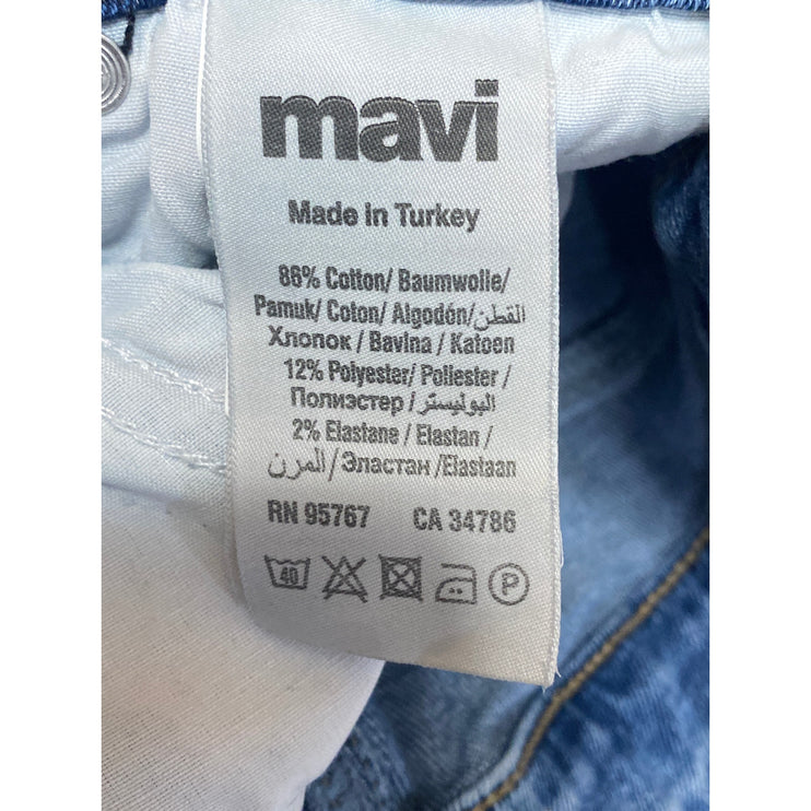 Mavi Paloma Women's Blue High Waisted Wide Leg Baggy Denim Jeans Size 25x31