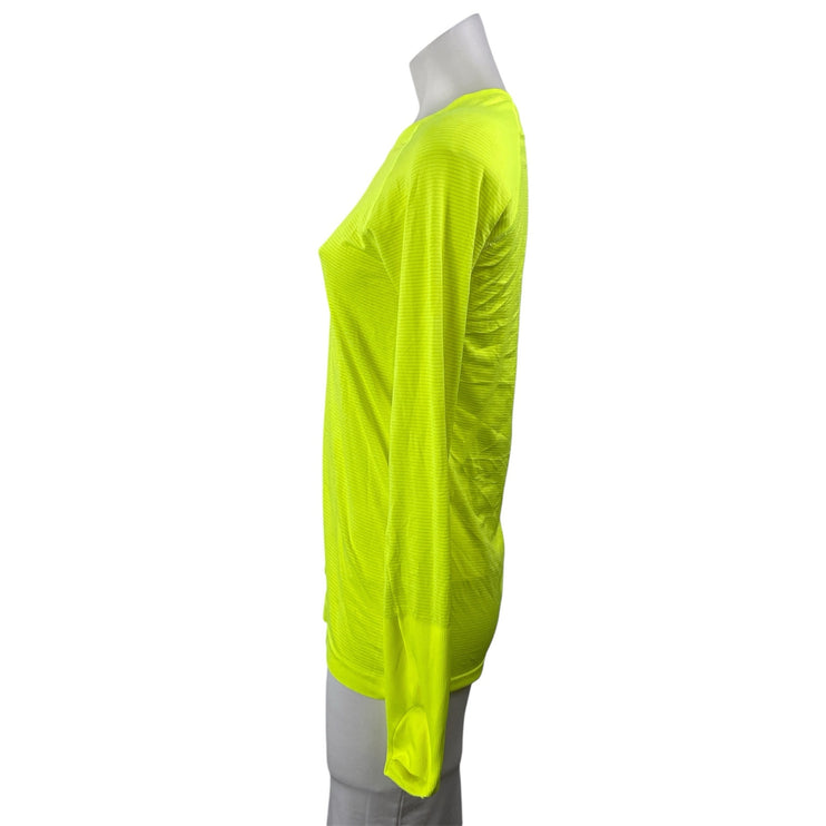 Lululemon Swiftly Tech 2.0 Yellow Long Sleeves Knit Athletic Tee T-shirt  Top M