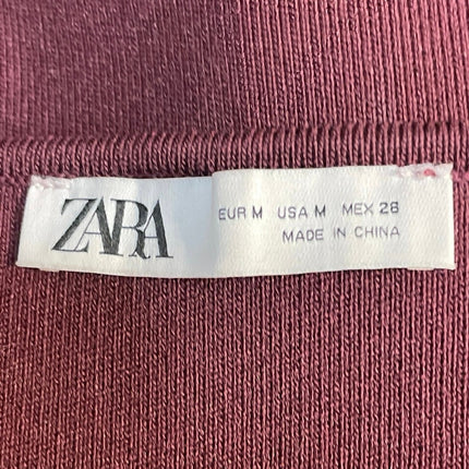 Zara Women's Boat Neck Sleeveless Button Up Tunic Peplum Tank Blouse Vest Top M