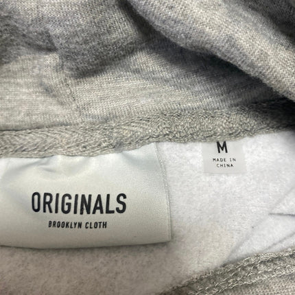 Originals Brooklyn Cloth Men's Gray Long Sleeve Hoodie Hooded Sweatshirt Size M
