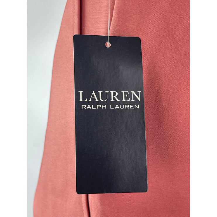 NEW Ralph Lauren Pink Satin High Waisted Straight Trousers Dress Pants Size 12