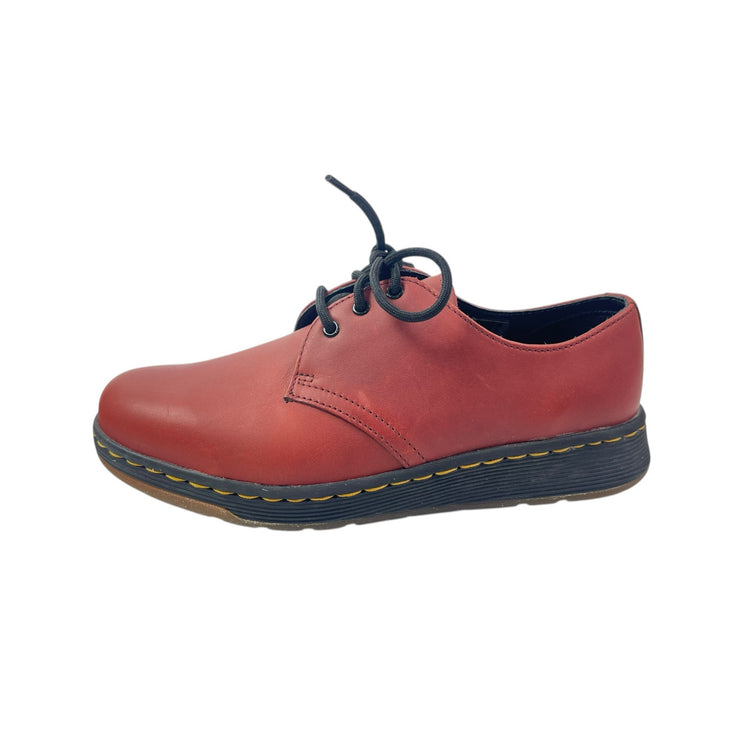 Dr. Martens Airwair Cavendish Red Leather Lace Up Almond Toe Oxford Shoes Size 7