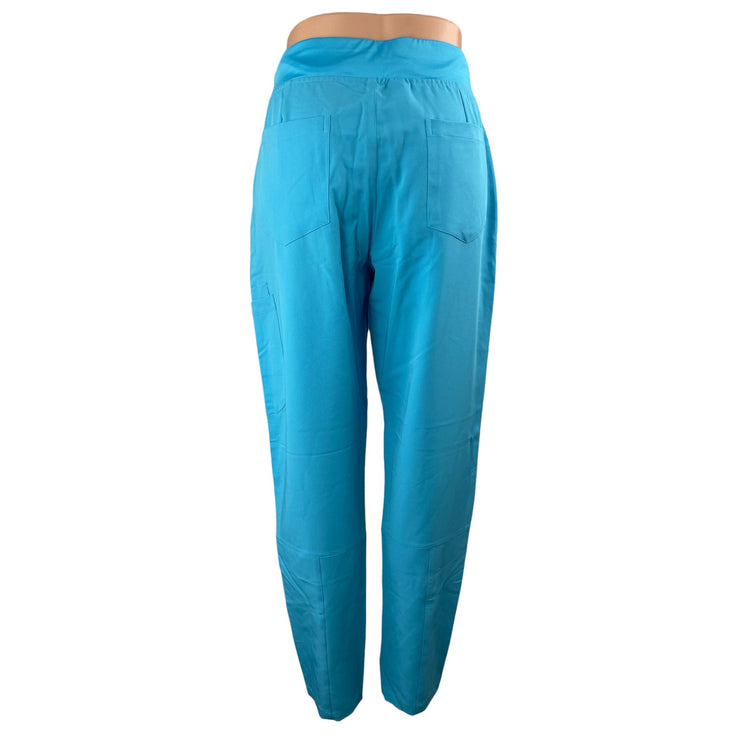 NEW Mandala Women's Pacific Blue Slim Straight Nurse Medical Scrub Pants Size S
