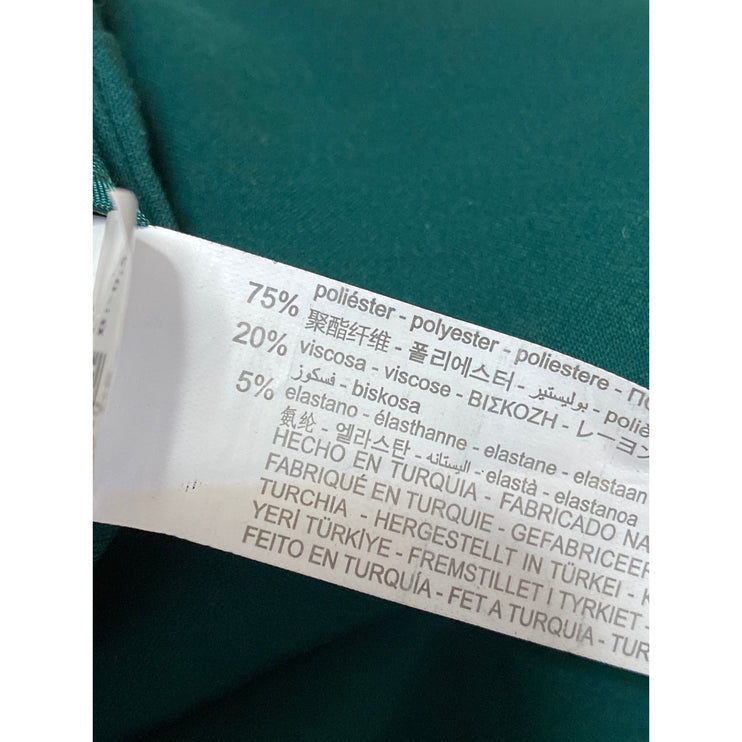 Zara Womens Green Pleated High Waisted Skinny Tapered Leg Trousers Dress Pants M